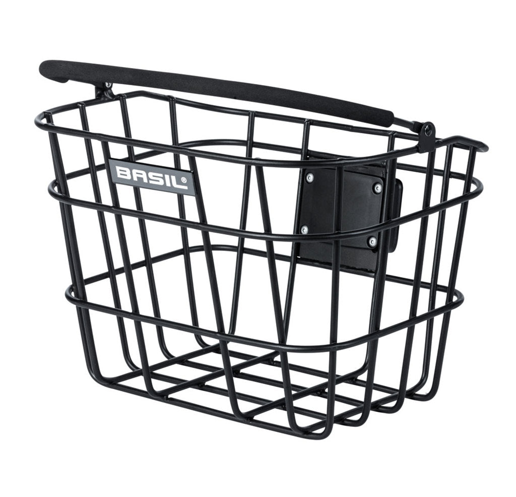 Mand Basil Bremen BE/KF - Voorop Afneembaar Aluminium Mat Zwart Mand Basil Bremen BE/KF - Voorop Afneembaar Aluminium Mat Zwart